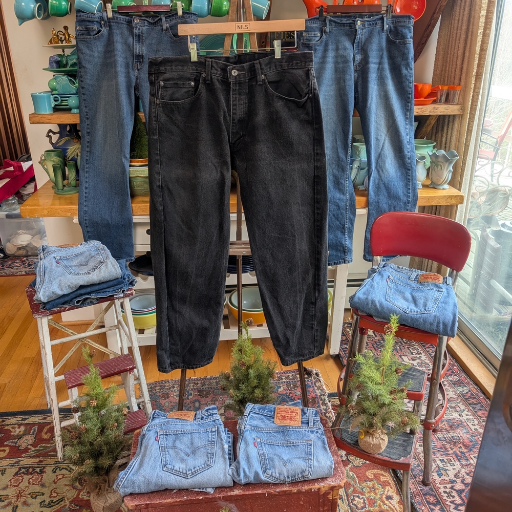 Levi's 505 Red Tag Black Denim Jeans